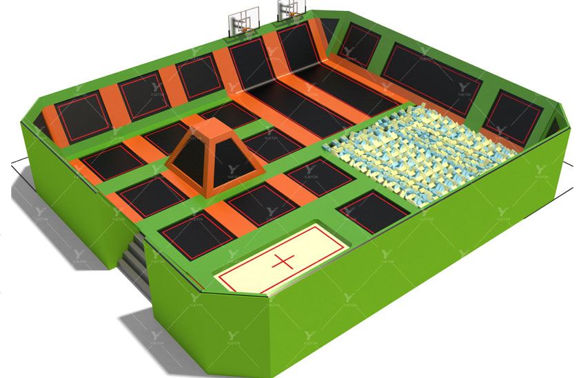 Big Orange Slope Trampoline Park 5BT-18