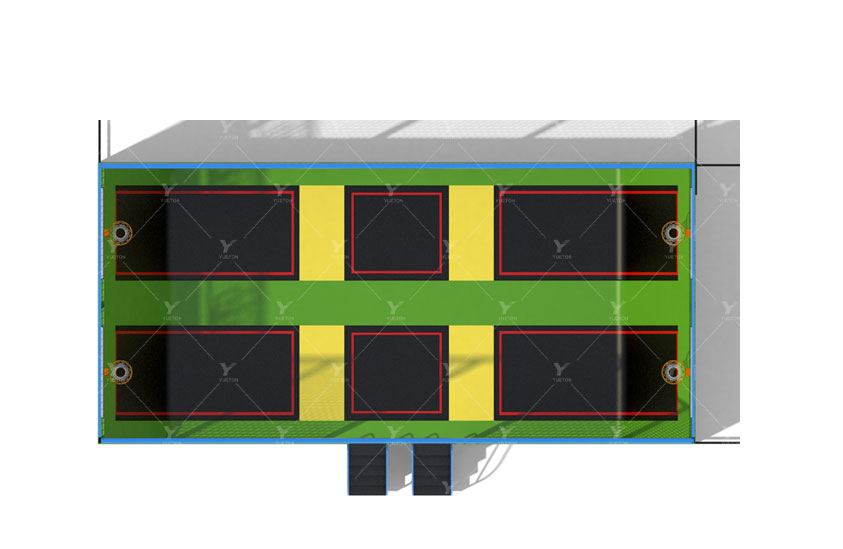 Парк батутов «Жёлтый склон» модели 5BT-15